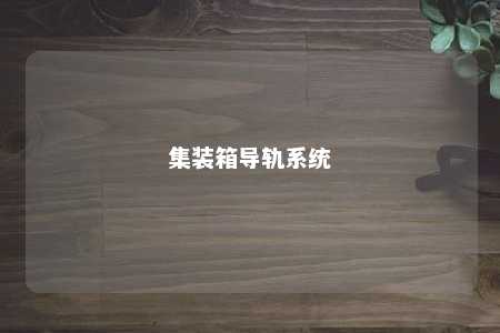 集装箱导轨系统 